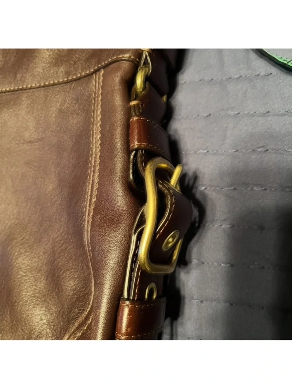 Coach brown leather 12X14 shoulder bag - Picture 5 of 9